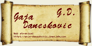 Gaja Danesković vizit kartica